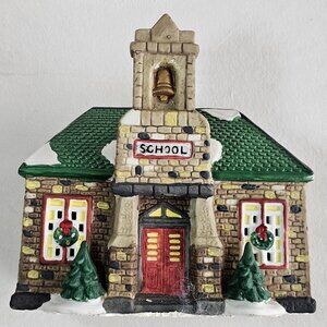 Vintage Dickens Collectables Towne Series porcelain made school house
